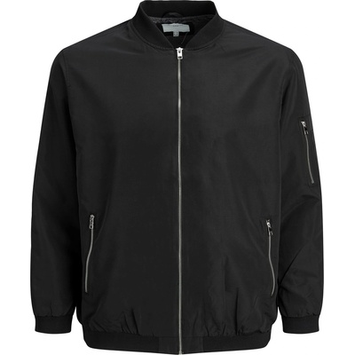 Jack and Jones Яке Jack and Jones Men's Rush Plus Size Long Sleeve Bomber Jacket - Black