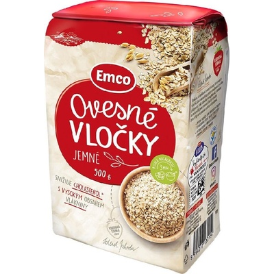 Emco ovesné vločky jemné 500 g – Zbozi.Blesk.cz