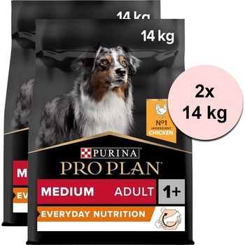 Purina Pro Plan Medium Adult Everyday Nutrition kura 2 x 14 kg