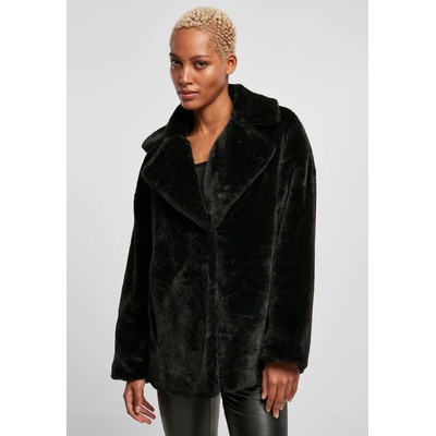 Urban Classics Дамско пухкаво палто в черен цвят Urban Classics Ladies TeddyUB-TB5434-00007 - Черен, размер S