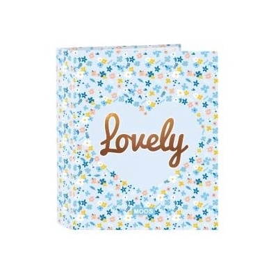 Moose Папка с пръстени Moos Lovely Светло син A4 (27 x 33 x 6 cm)