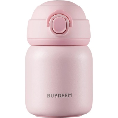Buydeem Термос buydeem tan200, 200 мл, Винтова капачка с плътно затваряне, Неръждаема стомана, Розов (tan200-pd)