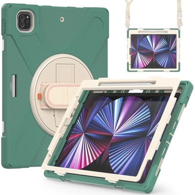 Vsetkonamobil 57182 SOLID Odolný kryt pre Apple iPad Pro 12.9 2022 / 2021 tmavozelený