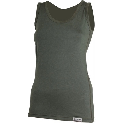 LASTING merino tílko Bara khaki – Sleviste.cz
