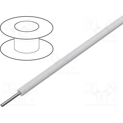 Alpha Wire 2843/1 WH005 HookUp Wire 26AWG drát Cu PTFE bílá 250V 100ft 30,5 m
