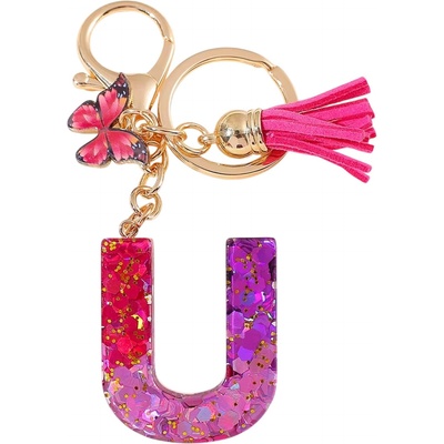 HARAHU Ключодържател Азбука - u / Розова / Пеперуда kp37965 (37965)