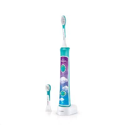 Philips HX6322/04 Sonicare for Kids, zubná kefka, pre deti, 62000 kmitov/min, 2 režimy čistenia, Bluetooth, aqua