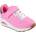 Skechers Маратонки Skechers Women's Duraleather Gore and Strap Low-Top Trainers - Hot Pink/Silver