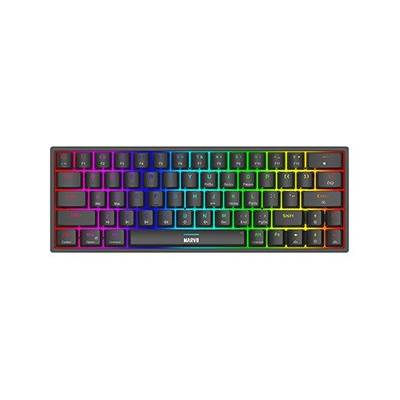 Marvo SHOGO 63, klávesnice US, herní, drátová (USB), černá, mechanická, podsvícení