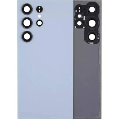 Zadní sklo + kryt fotoaparátu Samsung Galaxy S24 Ultra 5G (No Logo) – Aftermarket Plus – titanově modrý SAM3729