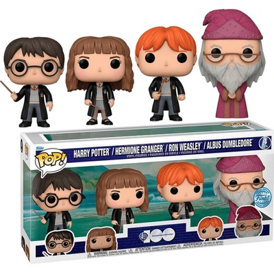 Funko Pop! 4Pack Warner Brothers 100th Anniversary Harry Potter Hermione Granger Ron Weasley Albus Dumbledore Special Edition
