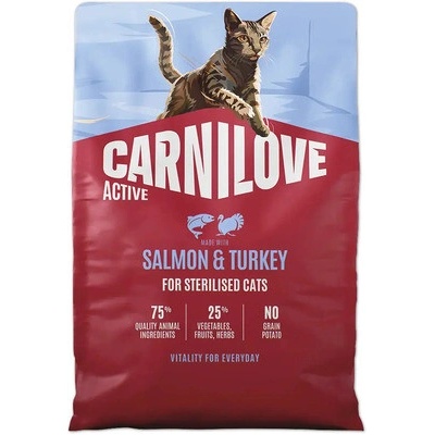 Carnilove ACTIVE Cat Dry S&T Sterilised losos morčacie 2 kg