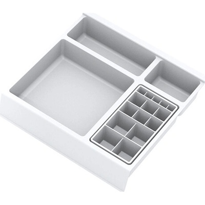 GOLLINUCCI Koupelnový organizér s přísl. pro hloubku 270 mm, bílá 241x242x53