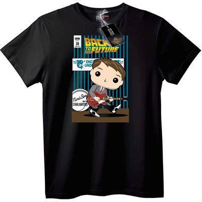 NOONEBRAND Тениска Back to the Future Марвин Бери - 3XL, Black