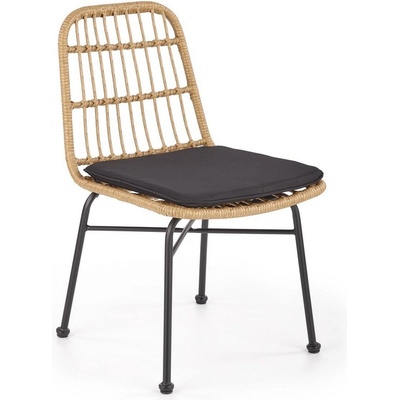 Halmar Zahradní židle Hilda, přírodní dřevo / černá