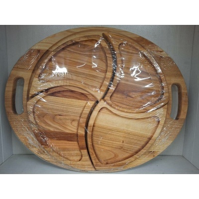 Dřevotéka Servírovací tác 4 misky 50x38 cm