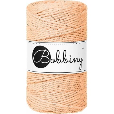 Bobbiny 3PLY Macramé Rope 3 mm 100 m Unicolor Peach Fuzz Šňůra