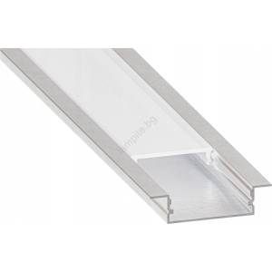 SmartLED Вграден профил за led ленти 1 м сребрист/бял (sd0105)