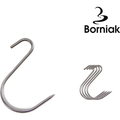 Borniak Asymetrické "S" háky do udírny, 5 ks