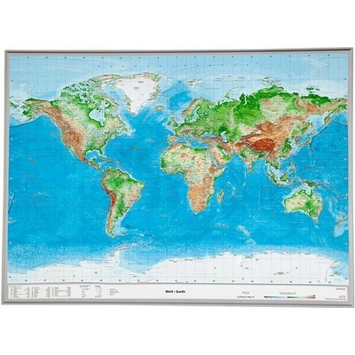 Svět - plastická mapa 80 x 60 cm