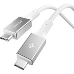 Spigen Здрав USB4 кабел с Thunderbolt 4 за устройства с USB-C порт - Spigen Essential USB-C to USB-C Cable 240W (бял) (150 см) (ACA10422)