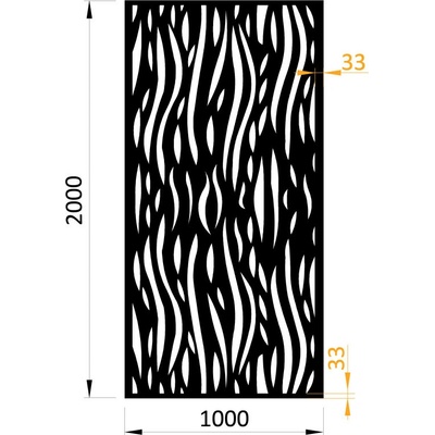 Plech vzor 1019, 1000 x 2000 x 2,5 mm, bez úpravy