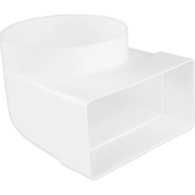 Dalap Plastová redukcia 90° z okrúhleho na hranaté potrubie 100 mm 110 x 55 mm