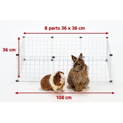 JK ANIMALS ohrádka pre hlodavce 8 dielu 36 x 36 cm
