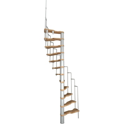 Minka STAIRS Priestorovo točité schodisko Suono buk/biela 133 x 78 cm