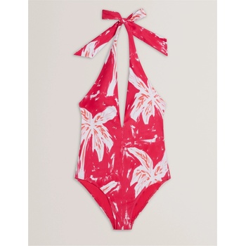 Ted Baker Бански костюм Ted Baker Women's Print Plunge Swimsuit - Fuchsia