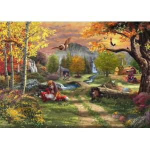 Schmidt Spiele - Puzzle Thomas Kinkade: Disney: The Fox and the Hound - 1 000 piese