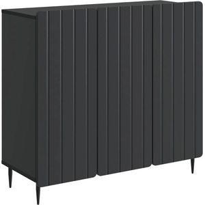 vidaXL Служебен шкаф Черно 89 x 34, 5 x 82 см Инженерна дървесина (894416)