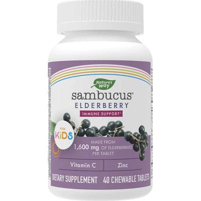 Nature's Way Sambucus Kids Immune Chewable 40 žvýkacích tablet