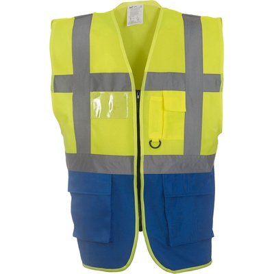 Yoko HI-VIS HVW801 / Многофункционална жилетка - HV жълто/кралско синьо XXXL (79W801zw913)