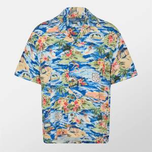Ralph Lauren Риза с къс ръкав Polo Ralph Lauren Men's Short Sleeve Patterned Shirt - Surf Scenic
