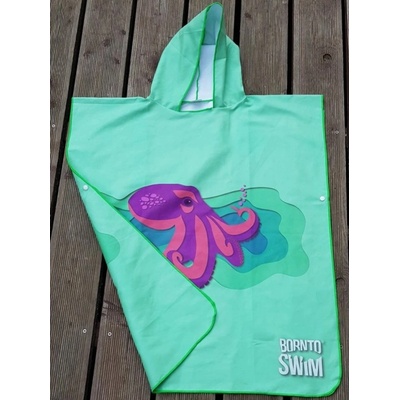 BornToSwim octopus poncho junior green s