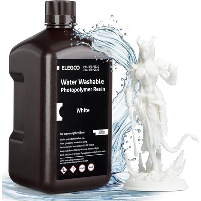 Elegoo Water-washable Resin 2KG, White (50.103.0182)