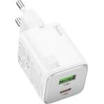 hoco. N41 зарядно устройство за електрическата мрежа USB+Type-C гнездо 20W, PD бързо зарядно устройство 3.0, БЯЛО N41_W (N41_W)