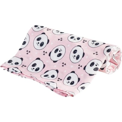 Panda Bocioland Bambusová plena 75 x 75 růžová