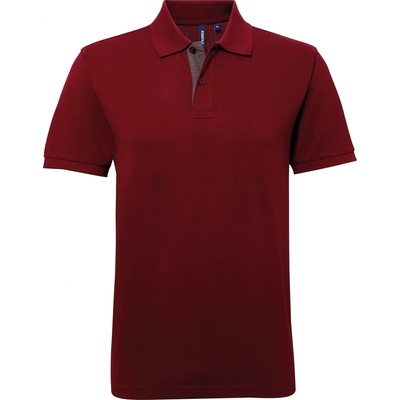 Asquith & Fox Kontrastní pánské polo Vínová