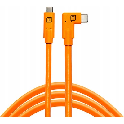 Tether Tools CUC15RT-ORG USB-C na USB-C, (zahnutý konektor), 4,6m, oranžový