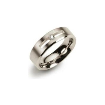 Boccia Titanium Snubný titánový prsteň s diamantom 0101 2650