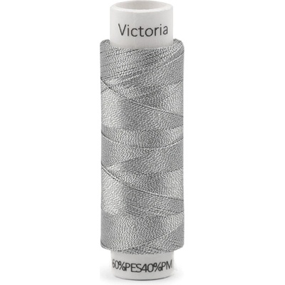 Metalické nitě Victoria 100 m, velké, 1/ 01 stříbrná