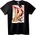 NOONEBRAND Тениска Червени Токчета и Сърце - 5XL, Black
