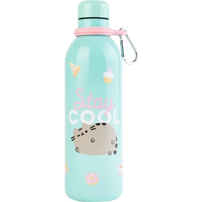 CurePink Nerezová Termo outdoor láhev Pusheen Foodie 500 ml