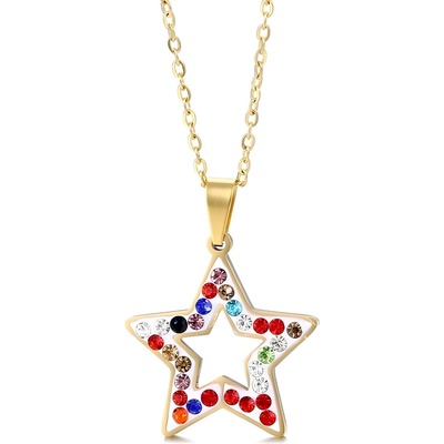 HARAHU Колие cs-20904 - Златно / Многоцветен kp20904 (cs-20904)