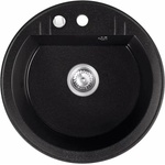 FERRO Композитна мивка Ferro Mezzo II кръгла 51 см графит (DRGM1/51BA) Мивка за вграждане