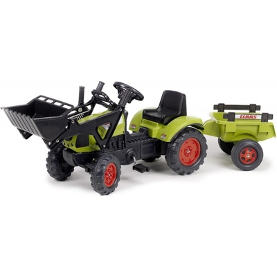 Falk Šliapací traktor 2040CM Claas Arion 410 s nakladačom a vlečkou