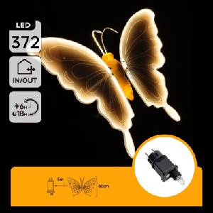 Aigostar - LED външна декорация 306xLED IP44 топла бяла пеперуда (AI2615)