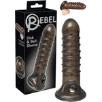 Rebel - пенис удължител с релеф - сив